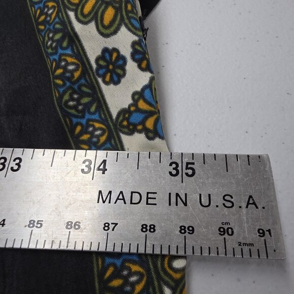 Gold Coast Kaftan Dress Womens One Size Blue Paisley Boho Tunic Kimono Cover Up - Picture 10 of 11